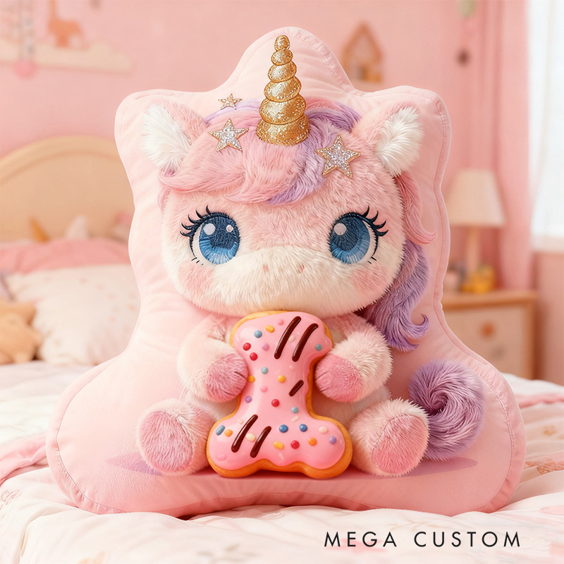 Personalized Horse Cookie Alphabet Throw Pillow Graphic 3D Print Christmas Letters with Name for Baker Festive Decor Gift for Kids Boys Girls Family