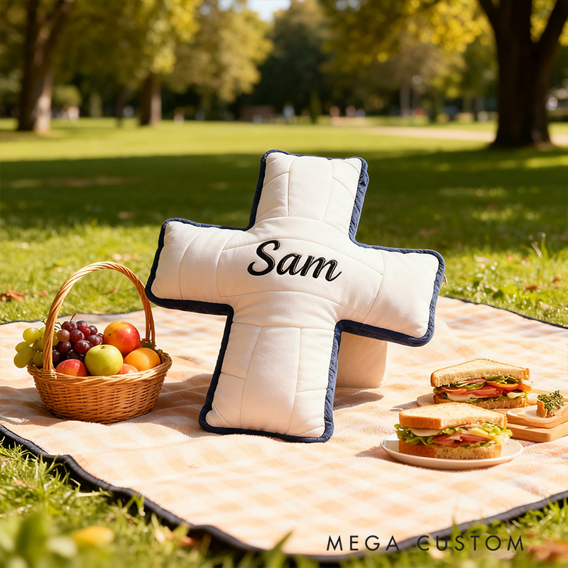 Personalized Volleyball Ball Cross Pillow with Custom Home Decor Graphic 3D Print Pillow Christian Sports Gift Religious Gift for Volleyball Lover