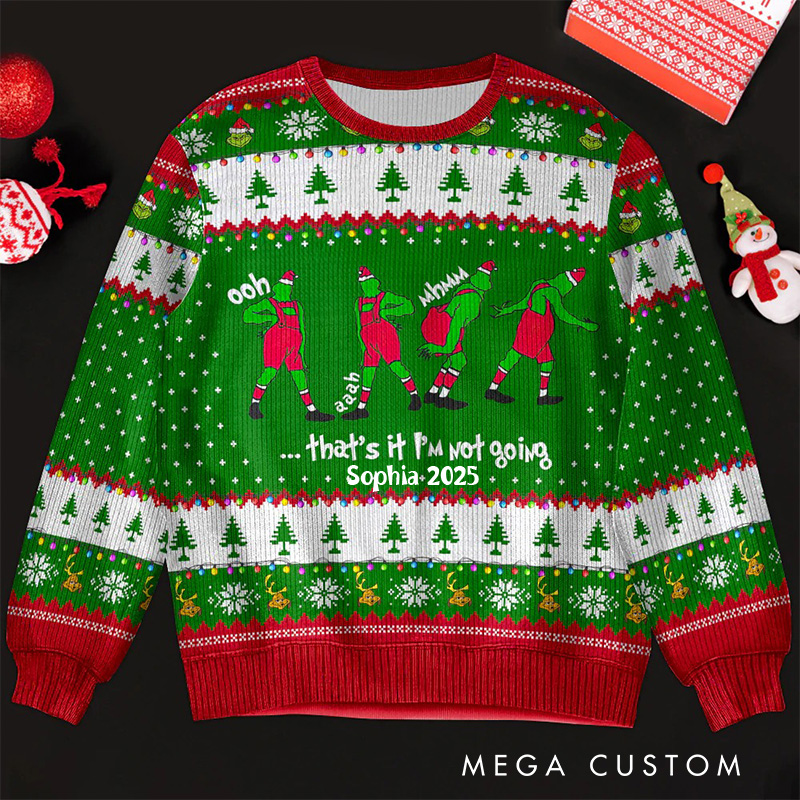 Personalized I'm not Going Christmas Ugly Sweater Movie Christmas Sweater Film Fan Family Sweater