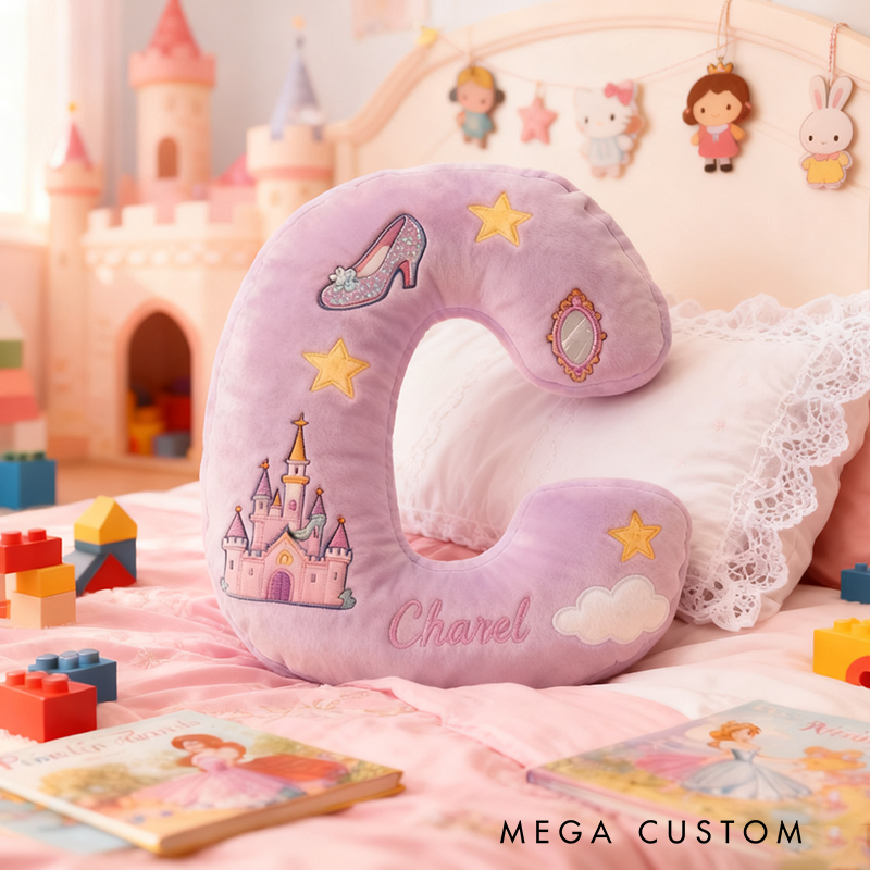 Personalized Colorful 26 Letters Cute Graphic 3D Print Pillow Cute Magic Beautiful Letter Custom Pillow Gift Christmas Gift for Kids