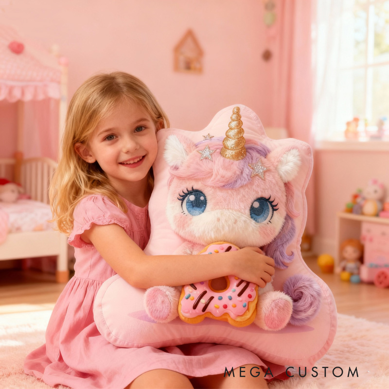 Personalized Horse Cookie Alphabet Throw Pillow Graphic 3D Print Christmas Letters with Name for Baker Festive Decor Gift for Kids Boys Girls Family