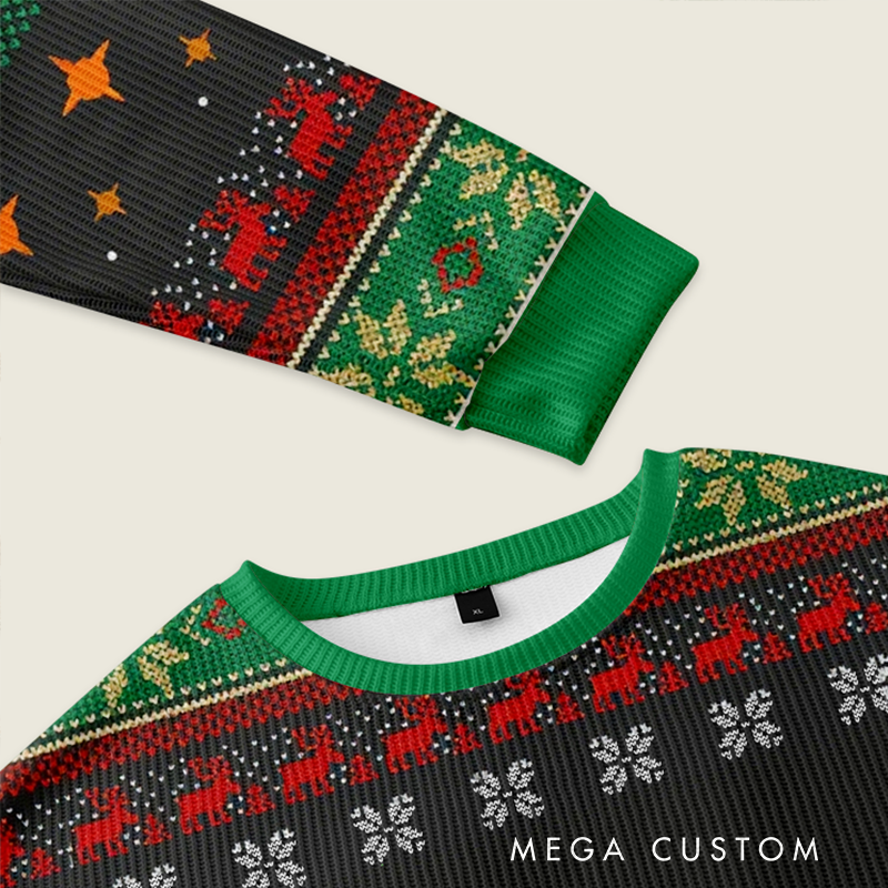 Personalized Firefighter Christmas Sweater Firefighter Mask and Axes Design Sweatshirt Gift for Firefighters