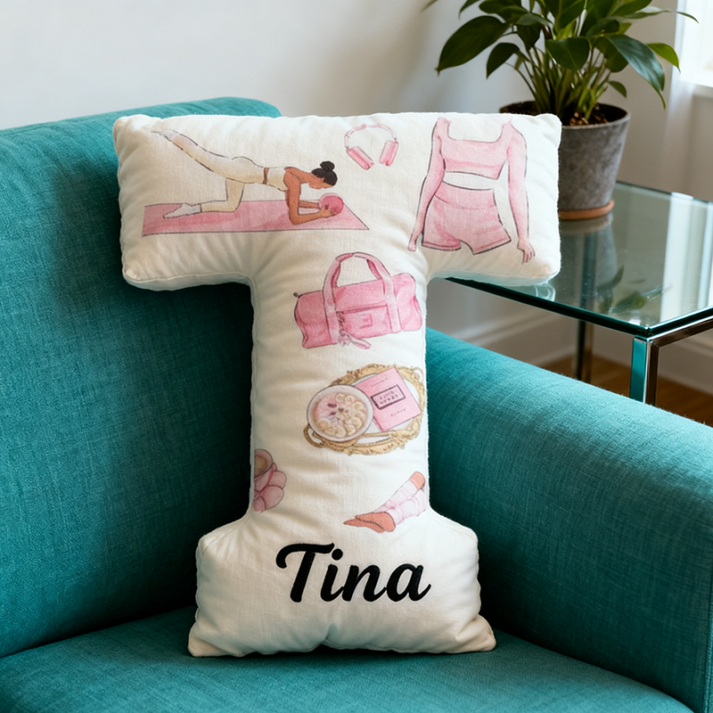 Personalized Yoga Pillow Funny Yoga Pillow Custom Name with Relaxing Yoga Design Graphic 3D Print Perfect for Yoga Enthusiasts and Cozy Home Decor