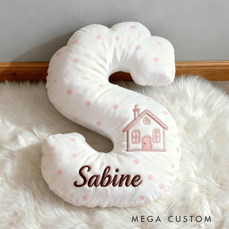 Personalized Letter Pillow Custom Name Decor Soft Plush Cushion for Kids Bedroom Graphic 3D Print