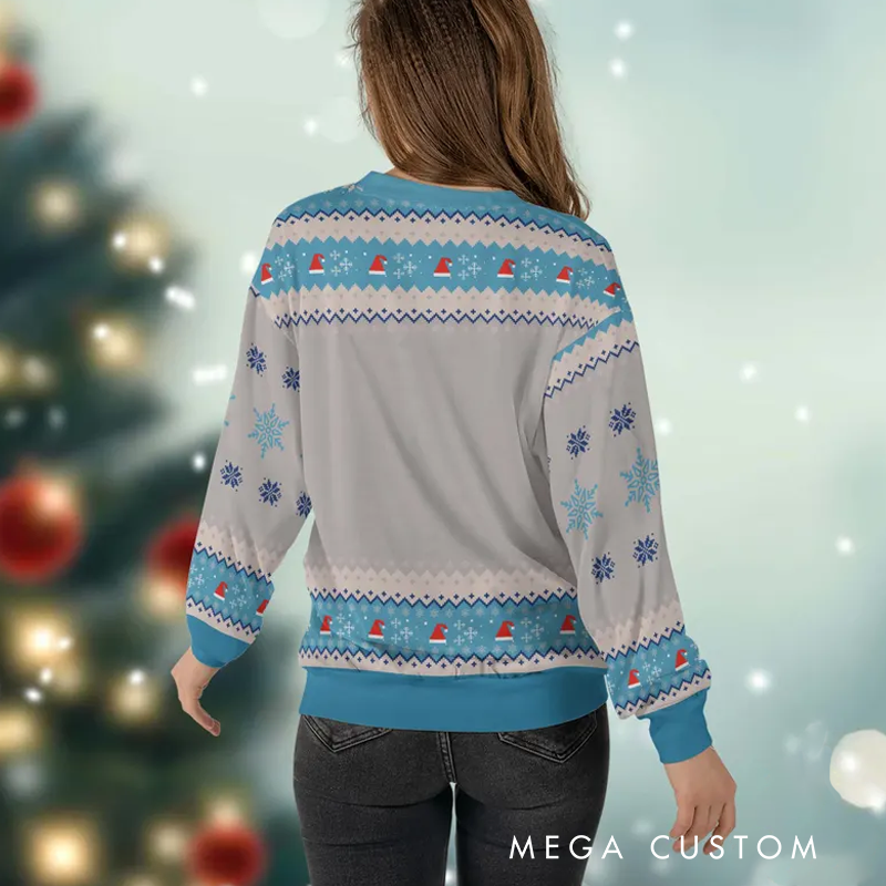 Personalized Ugly Sweater Cat Music Christmas Sweater Song Fan Family Sweater