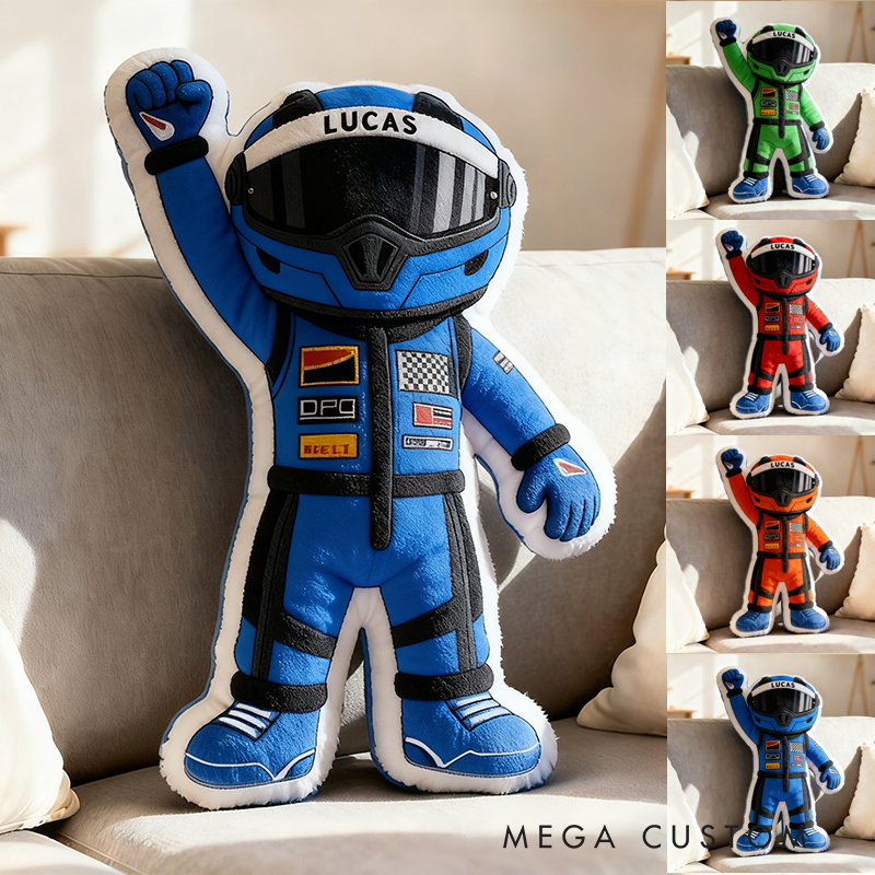 Personalized Winning Racer Throw Pillow Custom Name Graphic 3D Print Design Cushion Gift for Racers and Racing Lovers