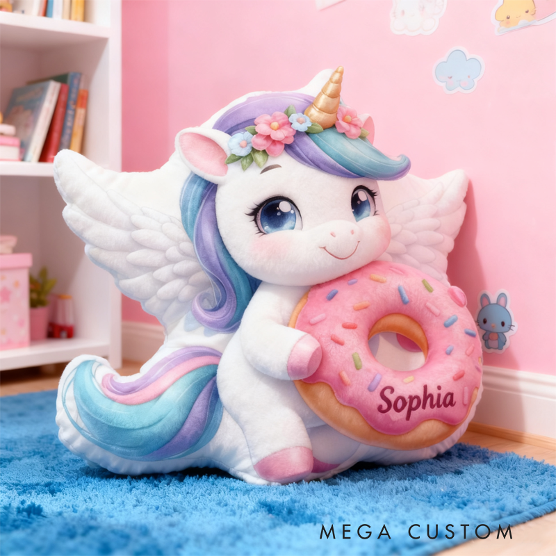 Personalized Name Graphic 3D Print Pillow Christmas Gift for Kids Birthday Gift