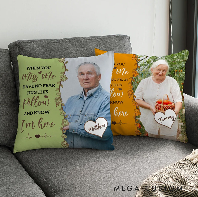 Personalized Photo Memorial Throw Pillow with Name Custom Double Sided Pillow Sympathy Bereavement Gift for Loss of Mother Grandmother