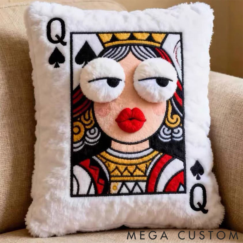 Personalized Funny Play Card Pillow with Name Christmas Gifts for Family