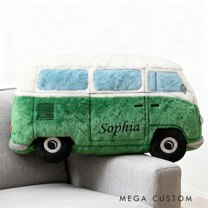 Personalized Camping Lover 3D Print Pillow Custom Camper Van for Family Kid Pillow Gift for Camper