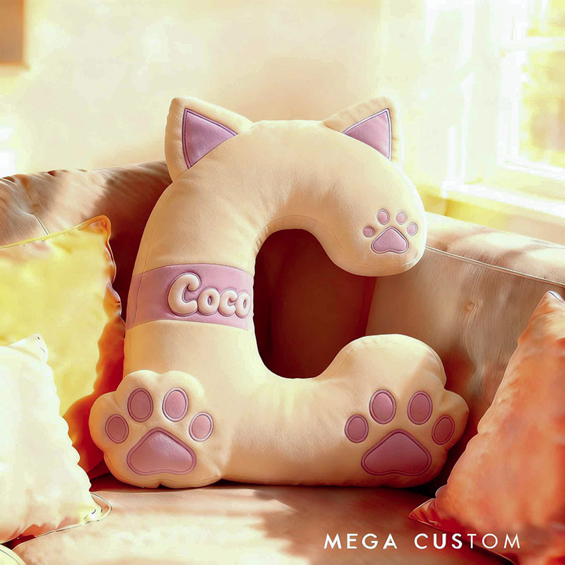 Personalized Pet Lover Cute Letter Pillow with Custom Name Design Graphic 3D Print