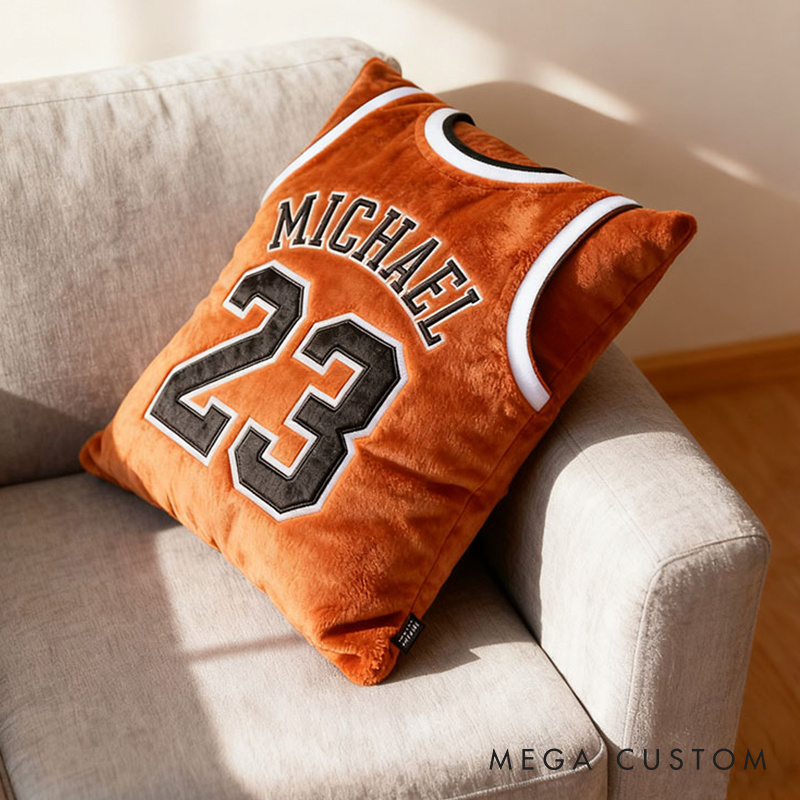 Personalized Graphic3DPrint Soccer Jersey Pillow with Custom Name and Number for Sports Enthusiasts