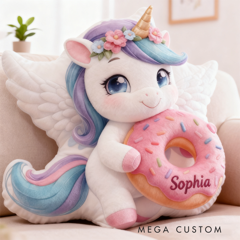 Personalized Name Graphic 3D Print Pillow Christmas Gift for Kids Birthday Gift