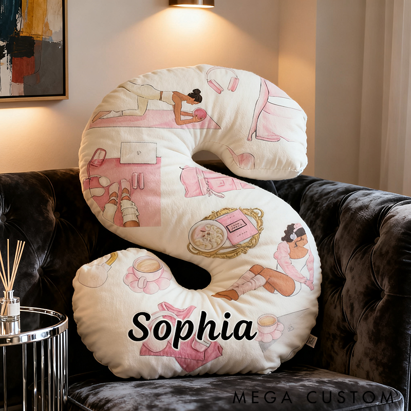 Personalized Yoga Pillow Funny Yoga Pillow Custom Name with Relaxing Yoga Design Graphic 3D Print Perfect for Yoga Enthusiasts and Cozy Home Decor