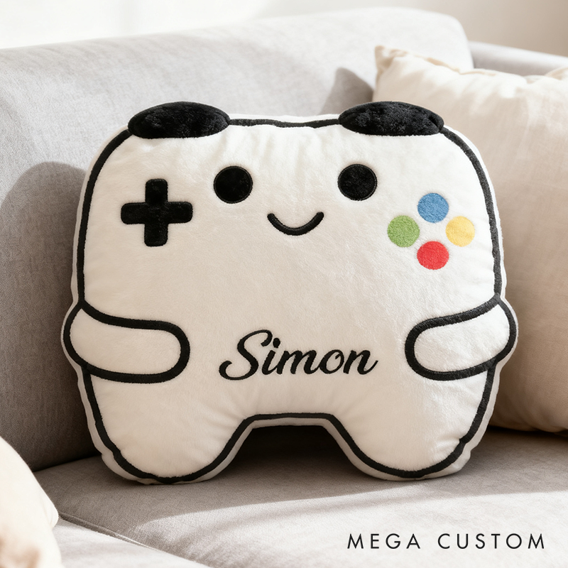 Personalized Game Controller Pillow Gamer Gifts for Kid Teen Boys Gaming Room Decor Gift for Gamers Enthusiasts