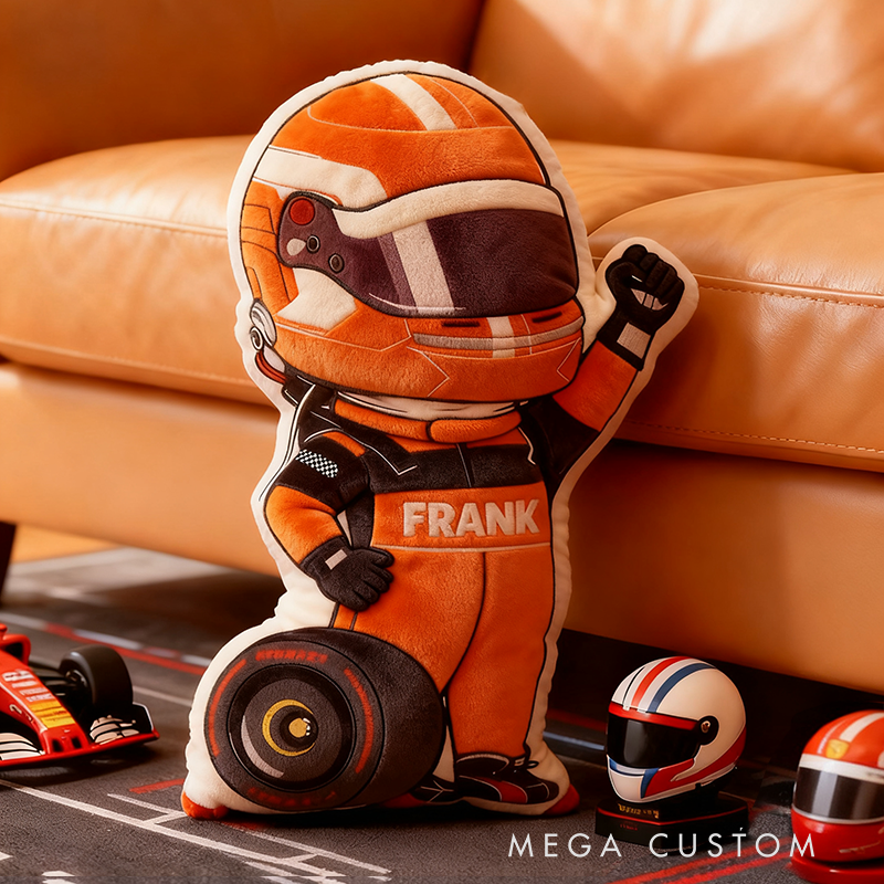 Personalized Racer and Tires Throw Pillow Custom Name Graphic 3D Print Design Cushion Gift for Racers and Racing Lovers