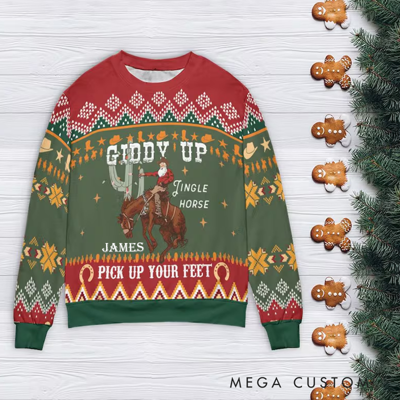 Personalized Ugly Sweater Music Christmas Sweater Song Fan Family Sweater