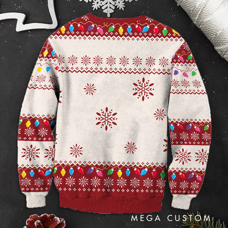 Personalized Just Eating Cookies for Two Ugly Sweater with Text Cookie Baking Ugly Christmas Sweater for Kids Grandma Mom Adult