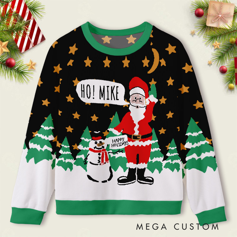 Personalized Hot Santa Kids Ugly Christmas Sweater