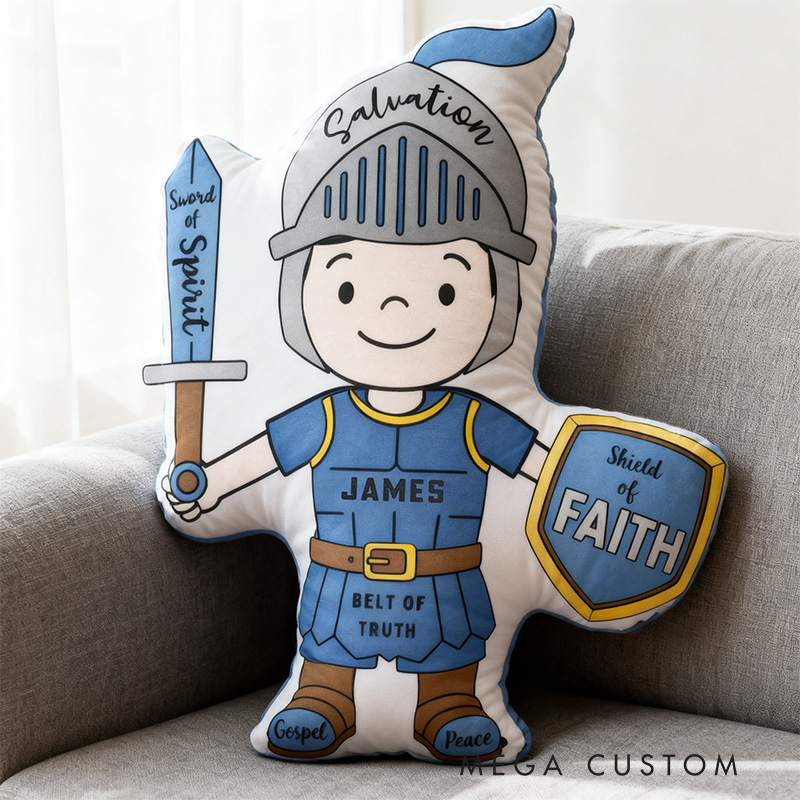 Personalized Armor Of God Pillow with Custom Name Home Decor Christian Pillow Religious Gift for Boys