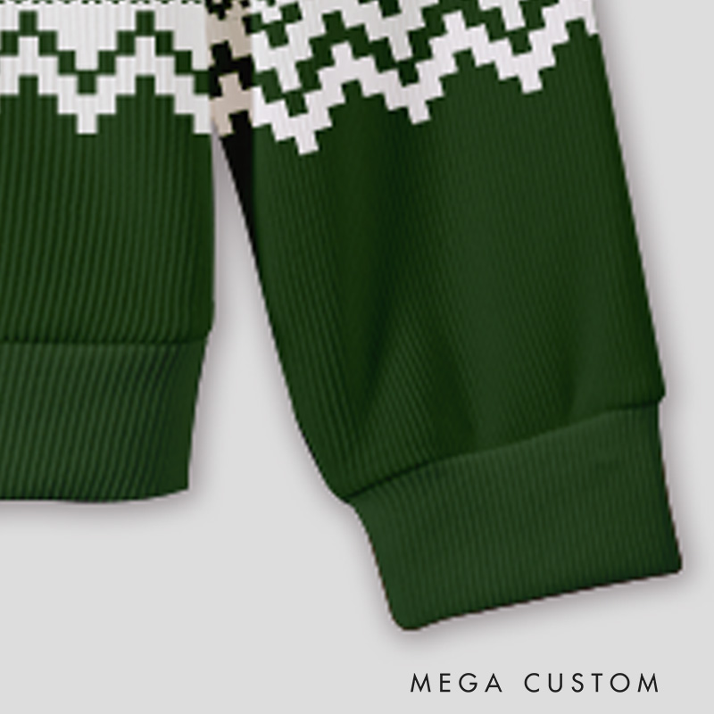 Personalized Xmas Barbell Ugly Sweater Custom Festive Holiday Sweatshirt Funny Christmas Party Outfit for Gym Lovers