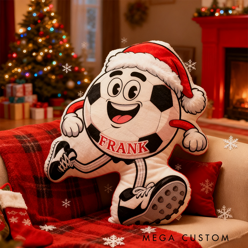 Personalized Soccer Pillow with Custom Name Perfect for Christmas
