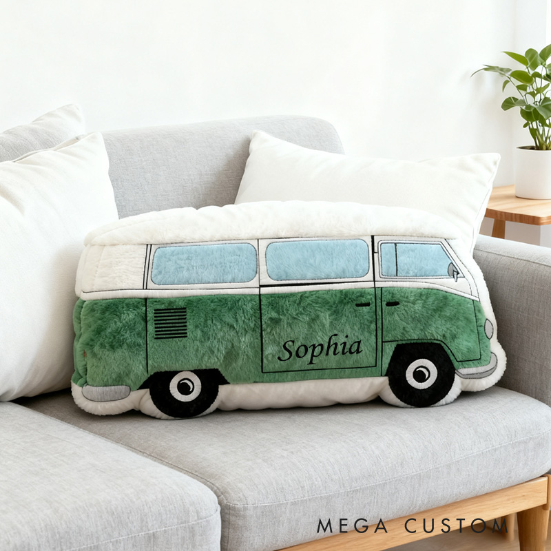 Personalized Camping Lover 3D Print Pillow Custom Camper Van for Family Kid Pillow Gift for Camper