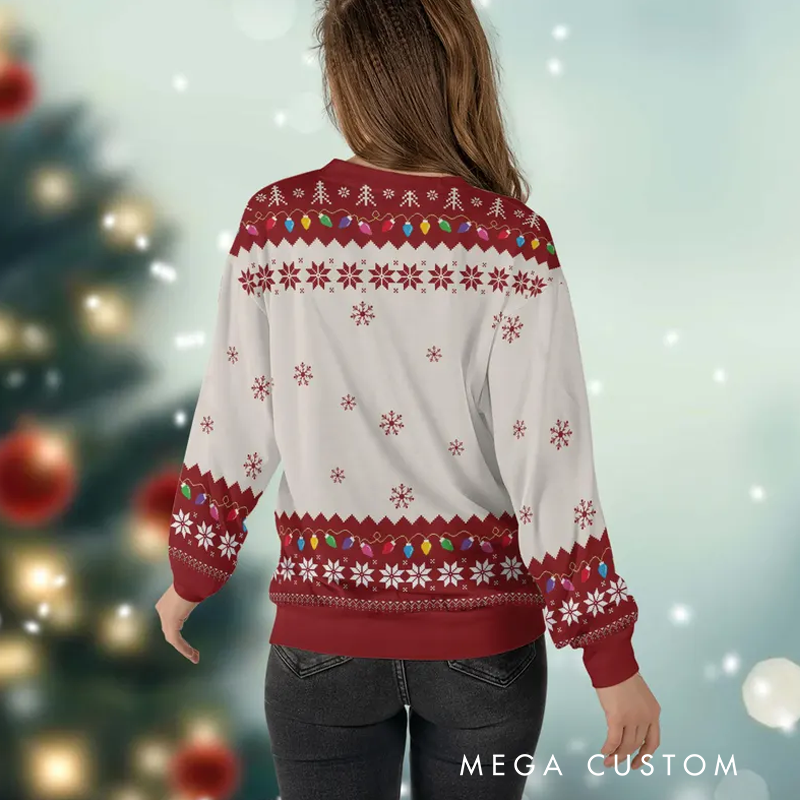 Personalized Mama's Deer Ones Christmas Ugly Sweater Grandma Ugly Sweater Crewneck Merry Christmas Sweatshirt Reindeer Christmas Gift