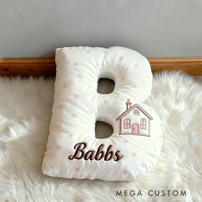 Personalized Letter Pillow Custom Name Decor Soft Plush Cushion for Kids Bedroom Graphic 3D Print