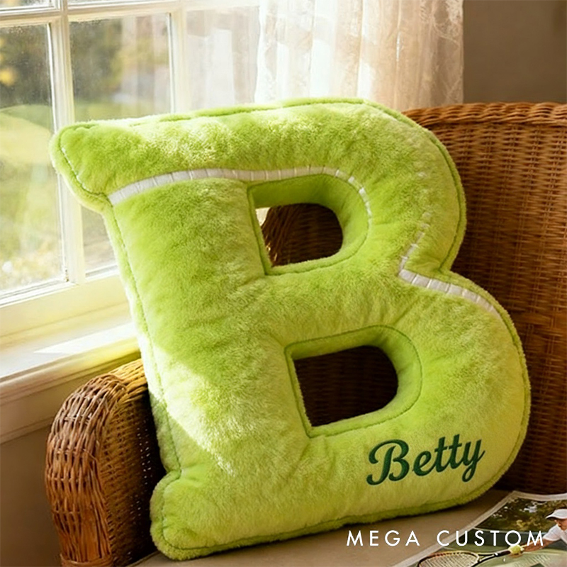 Personalized Graphic3DPrint Tennis Letter Pillow with Custom Name for Sports Lovers