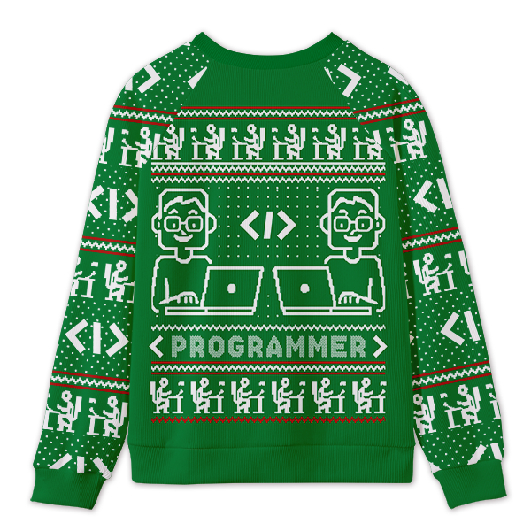 Personalized Programmer Ugly Sweater Funny Ugly Christmas Sweater for Coworkers Boss Ugly Sweater