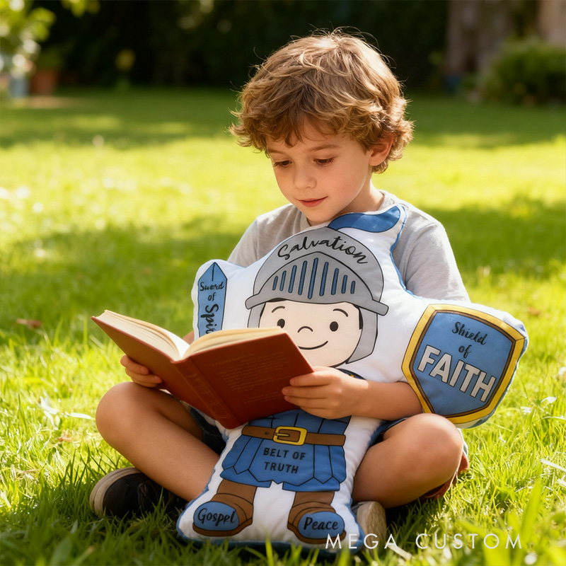 Personalized Armor Of God Pillow with Custom Name Home Decor Christian Pillow Religious Gift for Boys