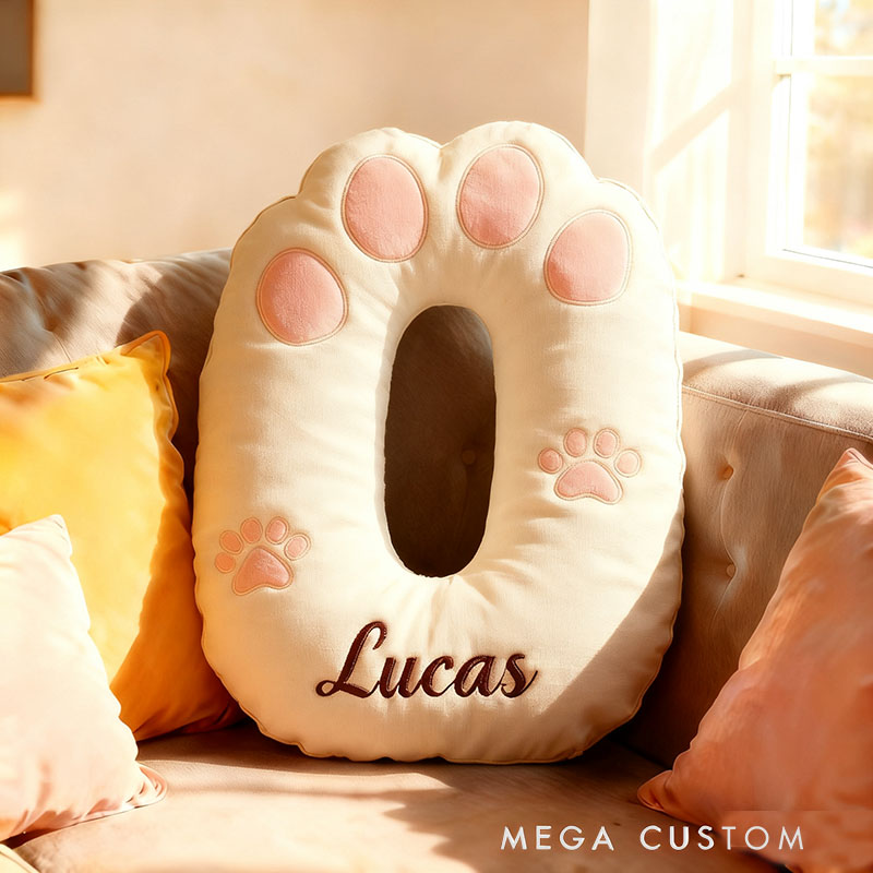 Personalized Pet Lover Letter Pillow with Custom Name Design Graphic 3D Print