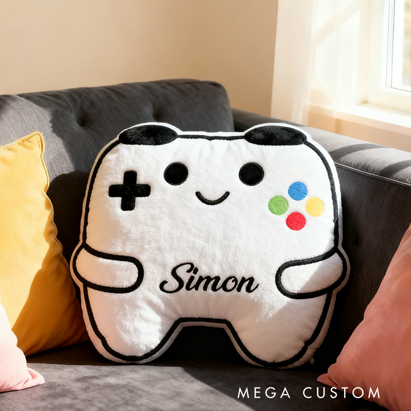 Personalized Game Controller Pillow Gamer Gifts for Kid Teen Boys Gaming Room Decor Gift for Gamers Enthusiasts