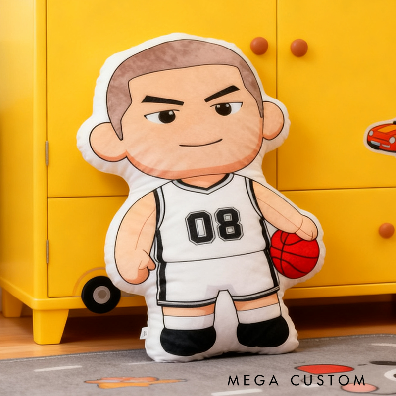 Personalized Basketball Player Pillow with Custom Name and Number