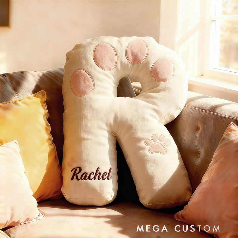 Personalized Pet Lover Letter Pillow with Custom Name Design Graphic 3D Print