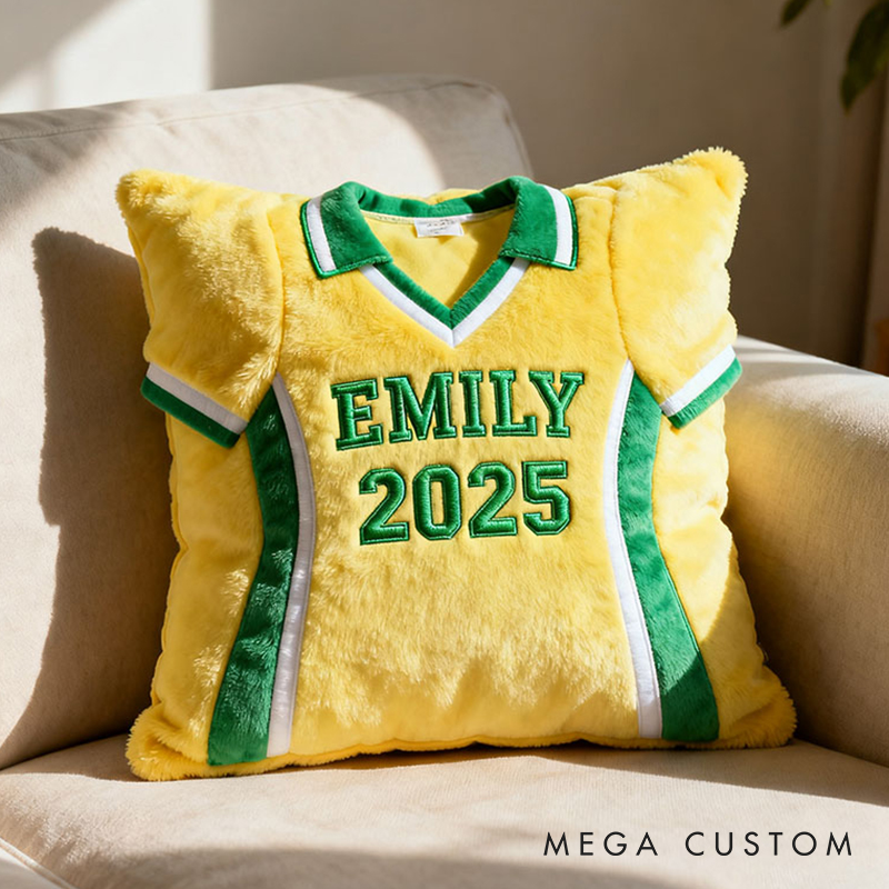 Personalized Graphic3DPrint Soccer Jersey Pillow with Custom Name and Number for Sports Enthusiasts