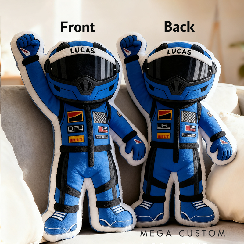 Personalized Winning Racer Throw Pillow Custom Name Graphic 3D Print Design Cushion Gift for Racers and Racing Lovers