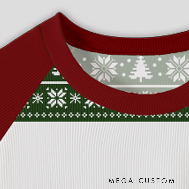 Personalized Xmas Barbell Ugly Sweater Custom Festive Holiday Sweatshirt Funny Christmas Party Outfit for Gym Lovers