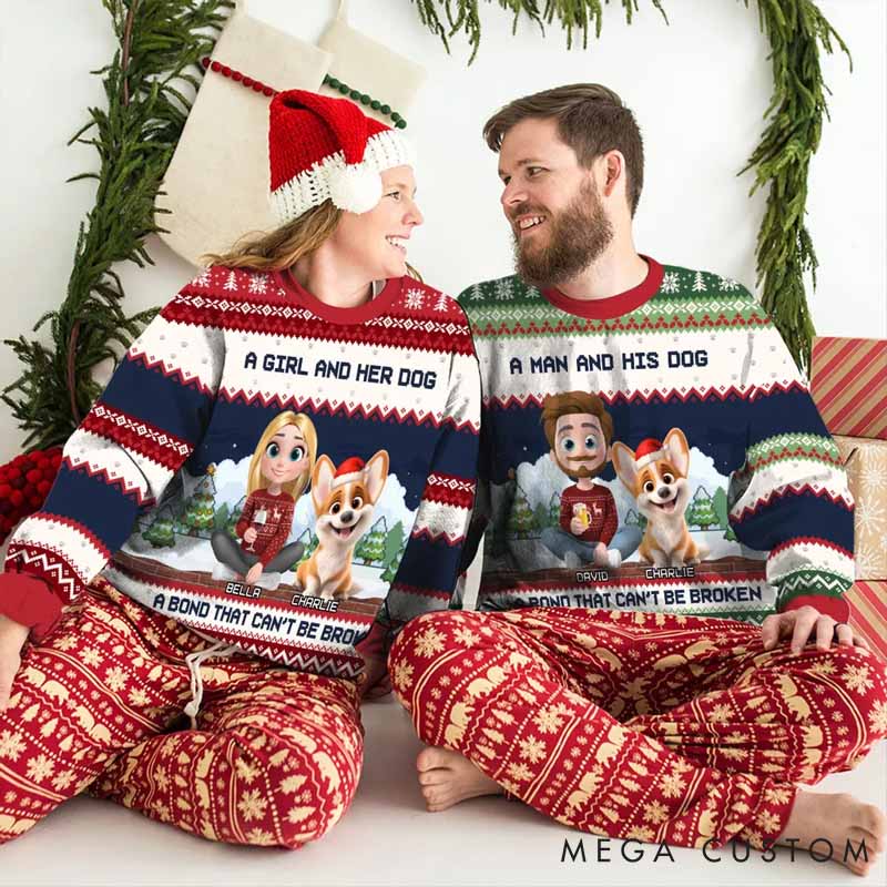 Personalized Dog Lover Can Not be Broken Christmas Ugly Sweater