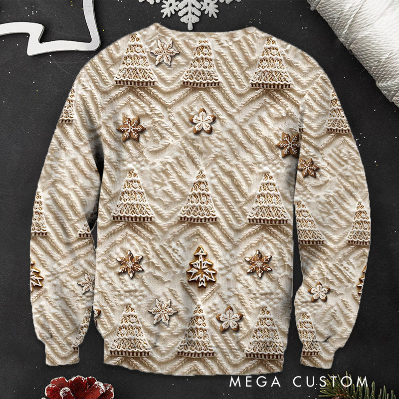 Personalized Grandma's Gingerbreads Ugly Sweater Baking Ugly Christmas Sweater for Kids Grandma Mom Adult