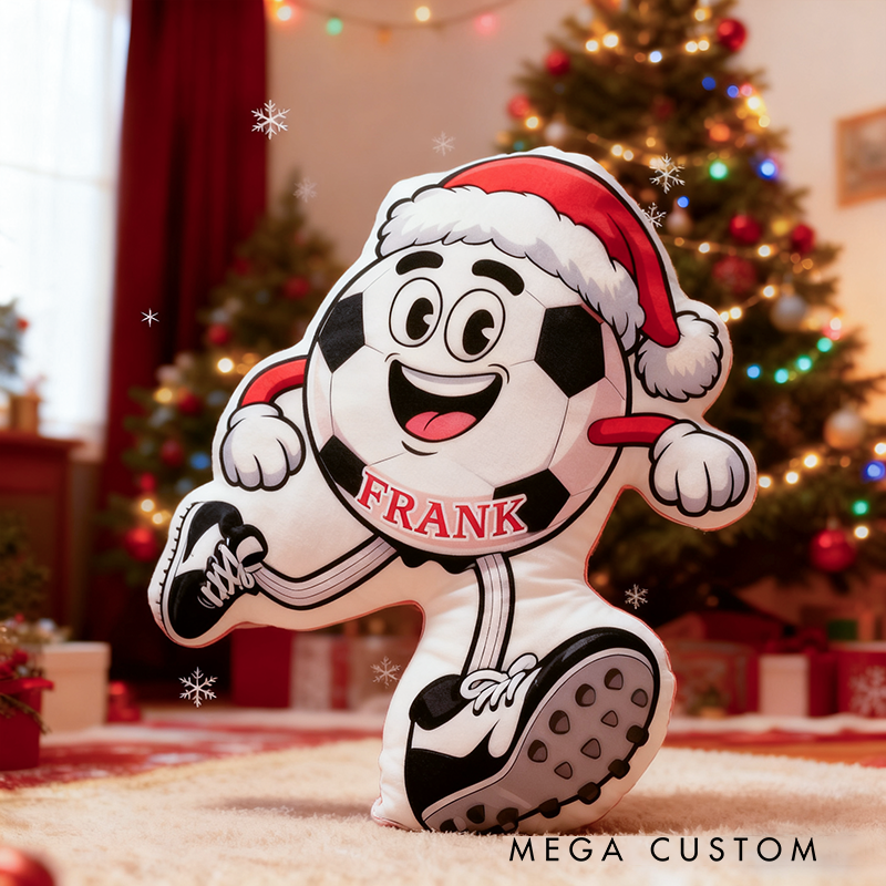 Personalized Soccer Pillow with Custom Name Perfect for Christmas