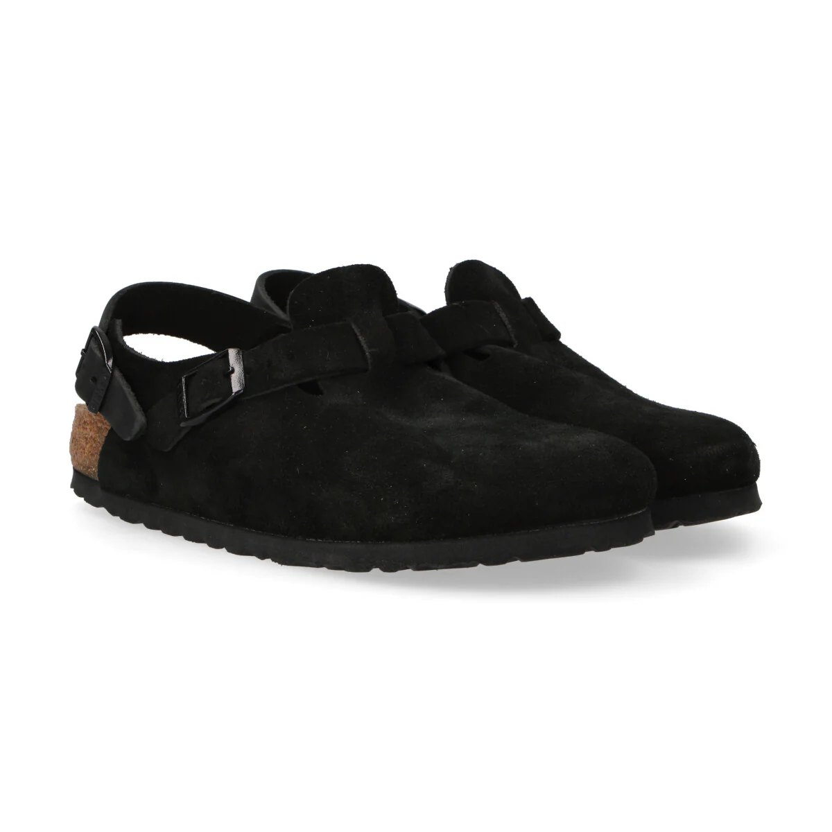 Birkenstock ciabatta Boston Tokio camoscio nero