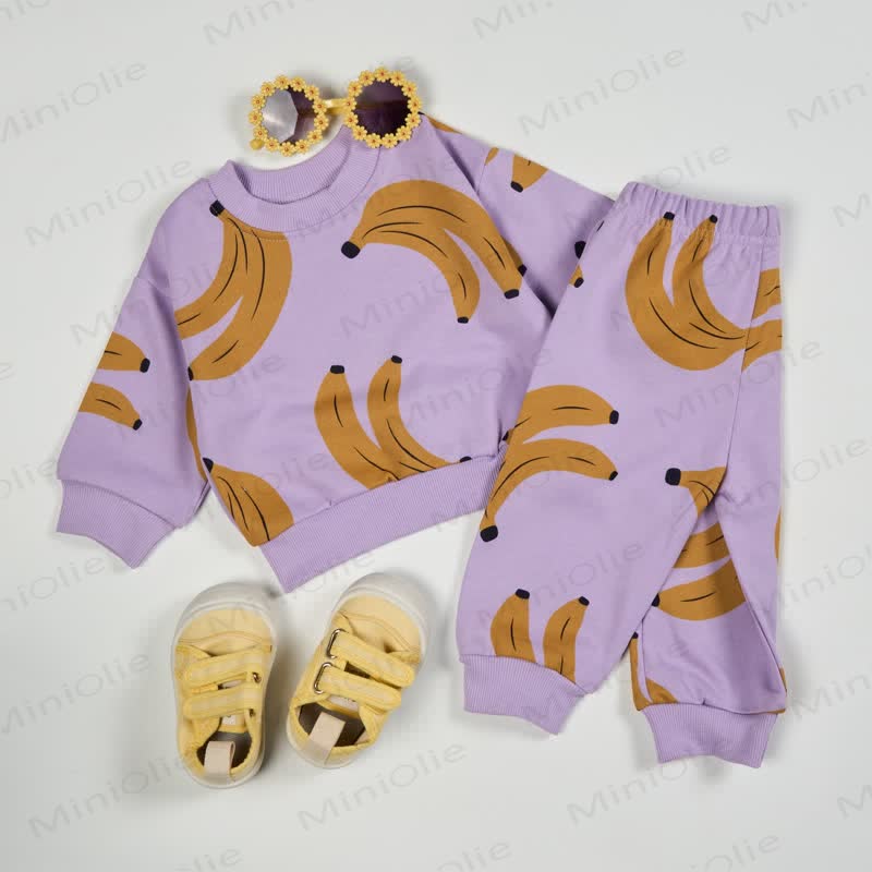 Baby Toddler Banana Purple 2-piece Set