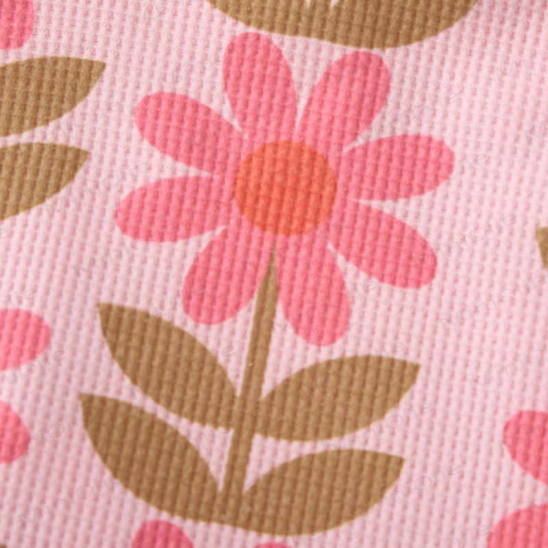 Baby Toddler Pink Sunflower Waffle 2-piece Set