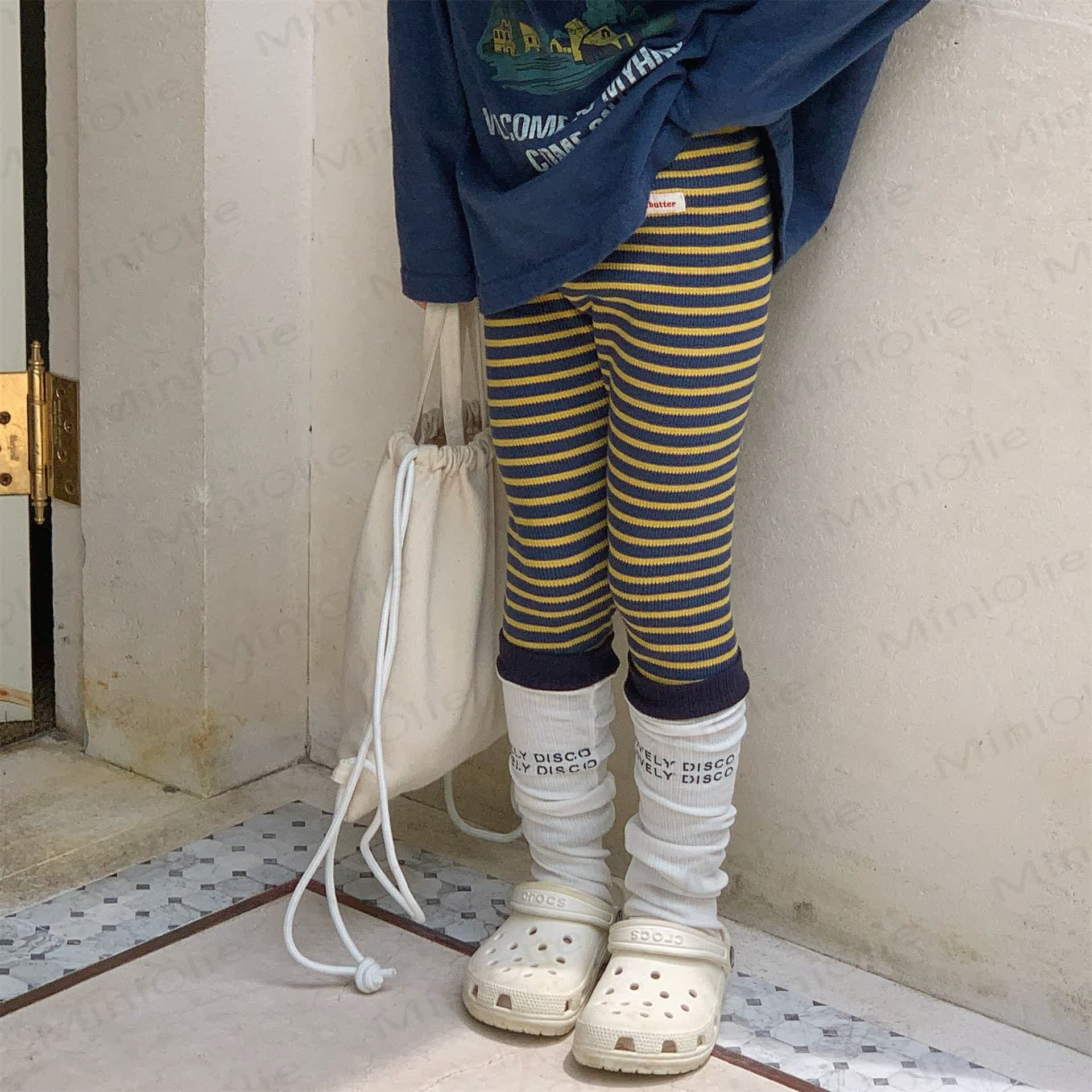 Baby Toddler Girl Striped Leggings