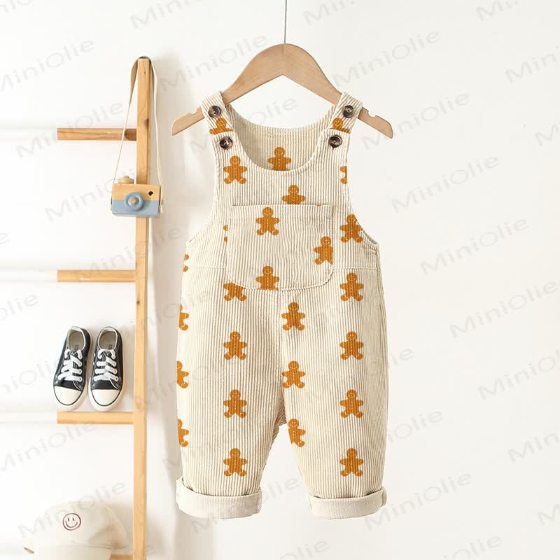 Baby Toddler Gingerbread Man Overalls