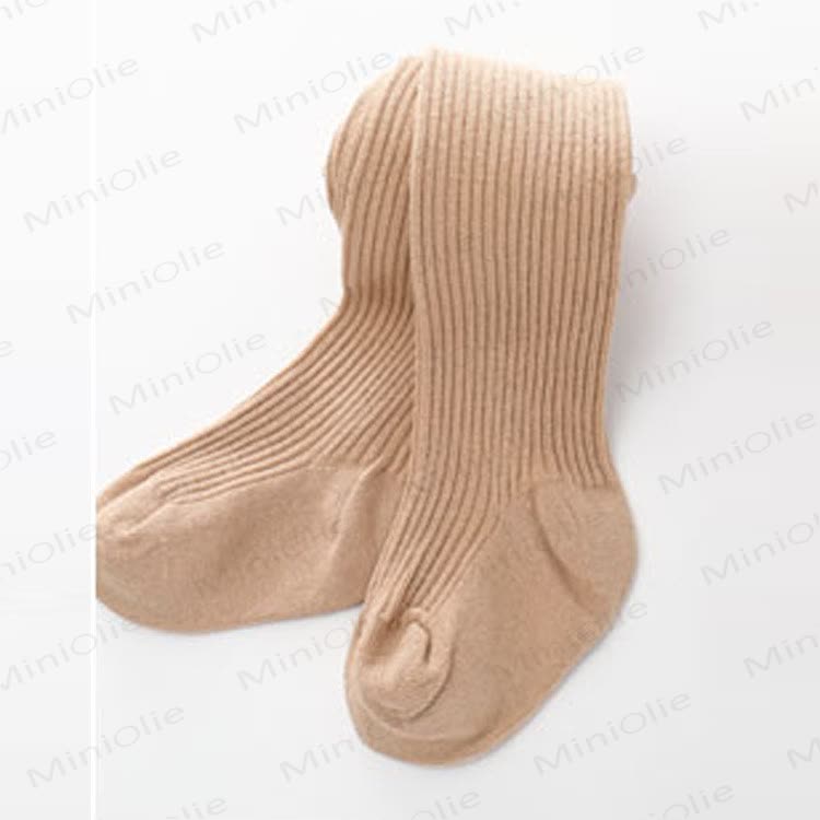 Baby Ribbed Solid Color Tights