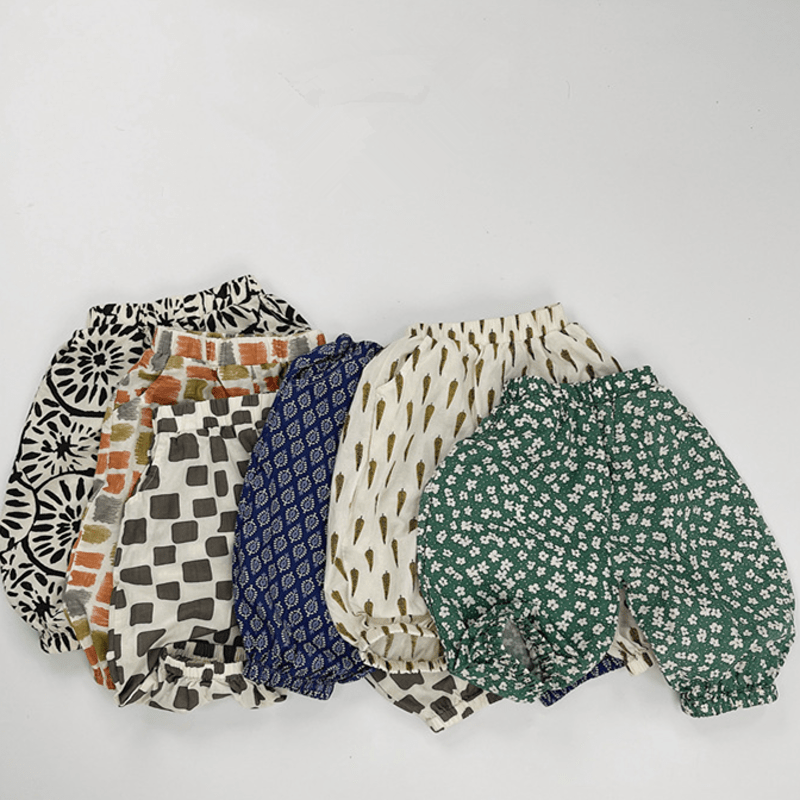 Toddler Loose Retro Pattern Design Pants