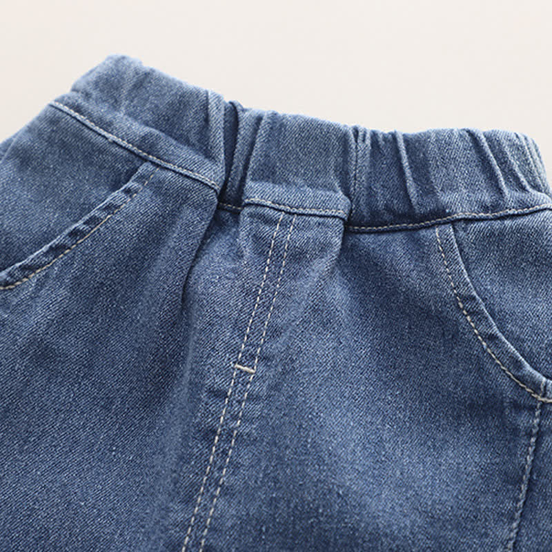 Toddler 2-Piece Lovely Flower Denim Set